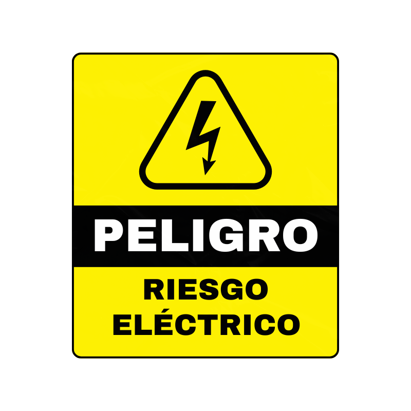 Sticker Riesgo Eléctrico 8x12