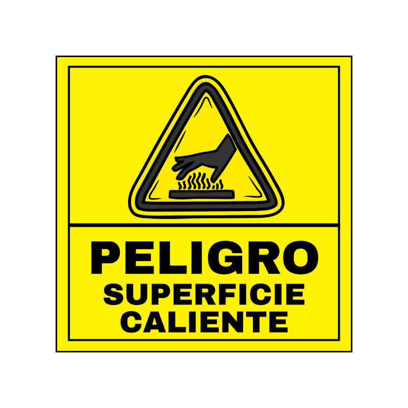 Señalización Superficie Caliente 15x15
