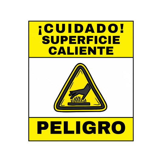 Sticker Superficie Caliente 8x12