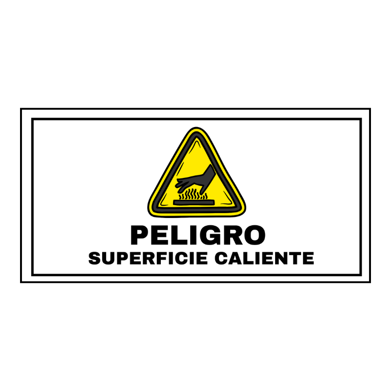 Señalización Superficie Caliente 15x30