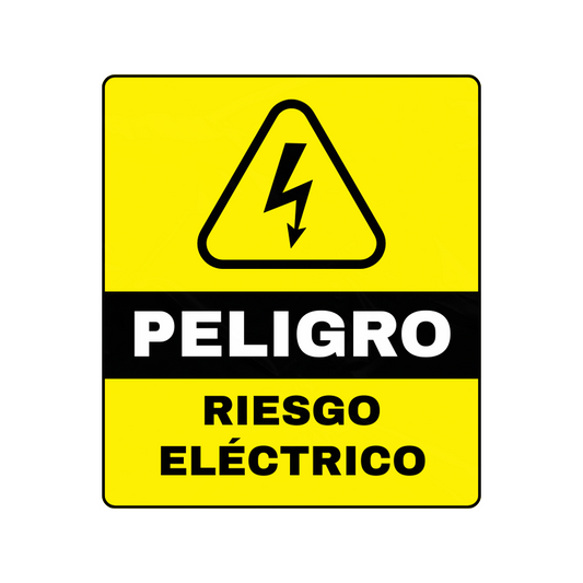 Sticker Riesgo Eléctrico 8x12