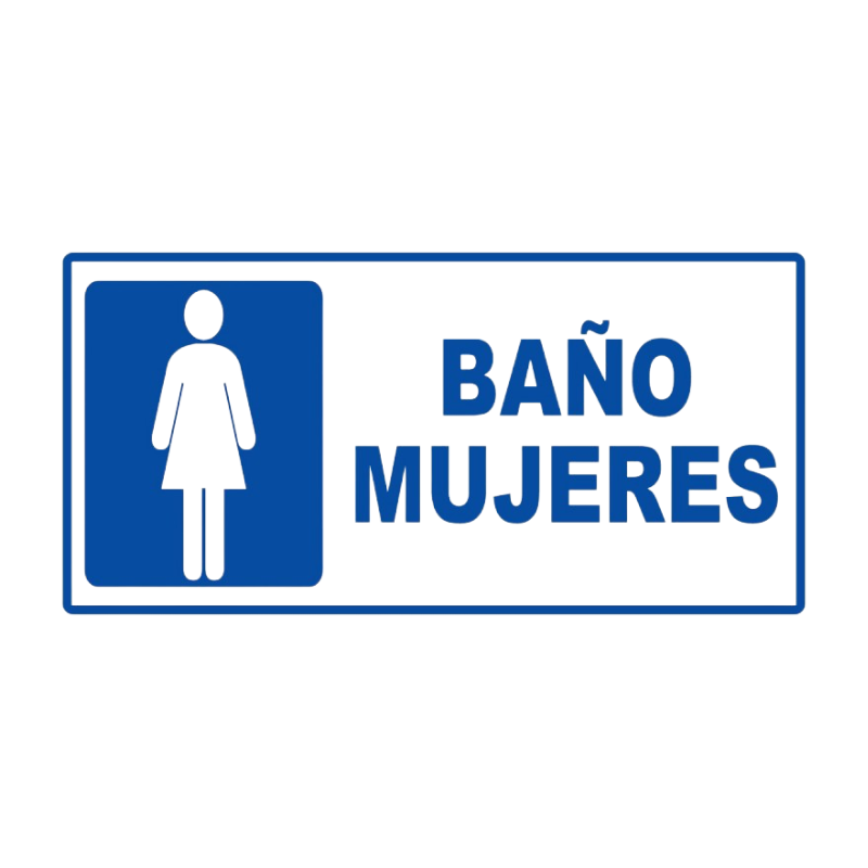 Señalización Baño Mujeres 15x30