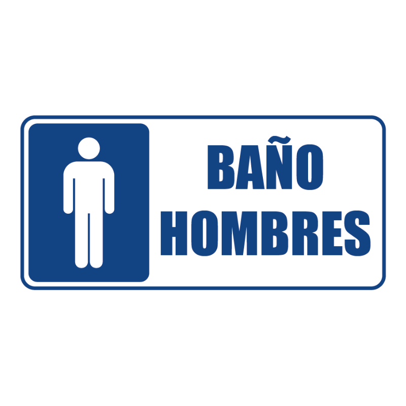 Señalización Baño Hombres 15x30