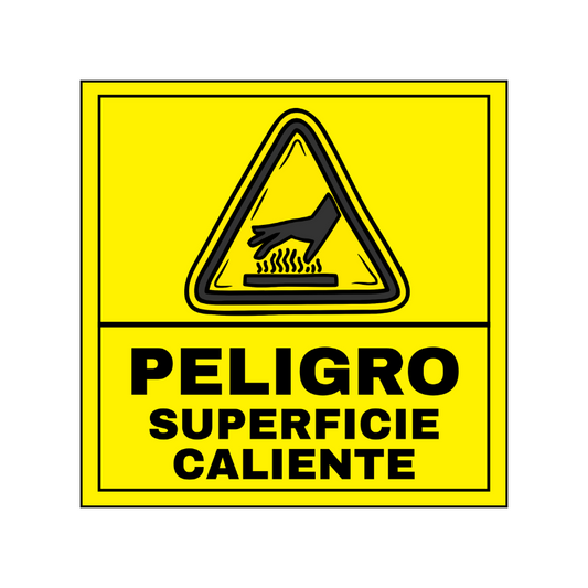 Señalización Superficie Caliente 15x15