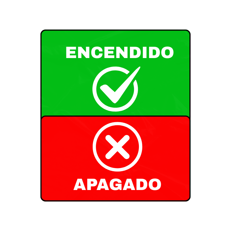 Sticker Encendido/Apagado 8x12