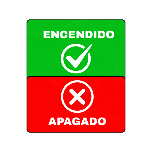 Sticker Encendido/Apagado 8x12