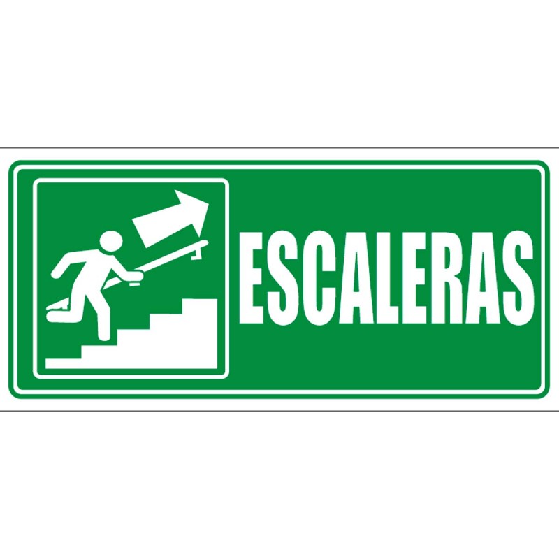 Señalización Escaleras Subiendo Derecha 15x30