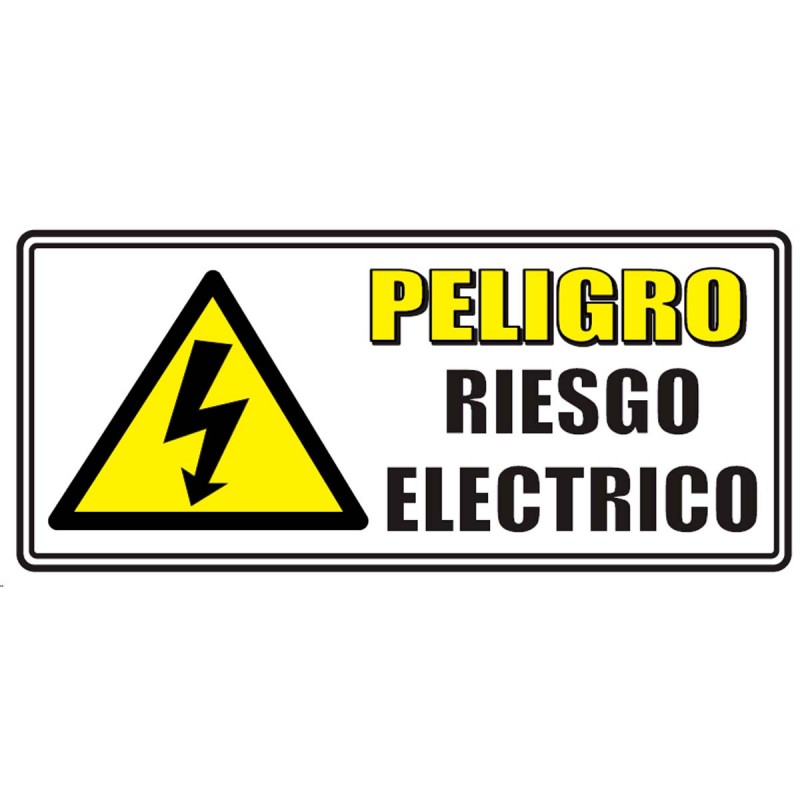 Señalización Peligro Riesgo Eléctrico 15x30