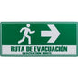 Señalización Ruta de Evacuación Derecha 15x30